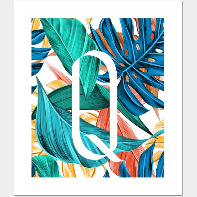 Tropical Alphabet “Q” Wall Art by NATURE SHOP